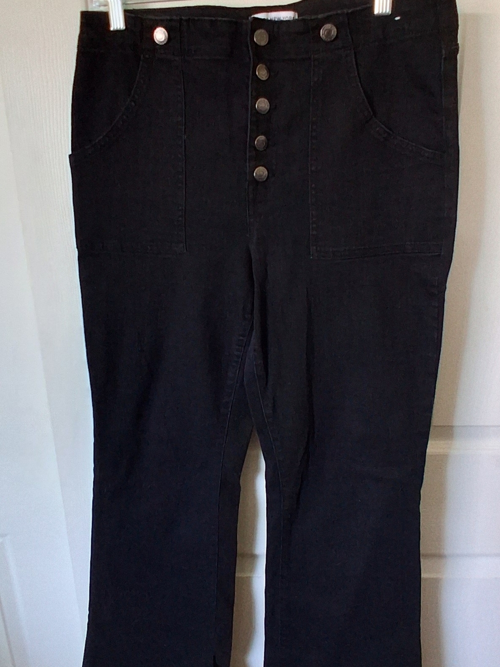 Marc New York High-Rise Black Button-Fly Jeans